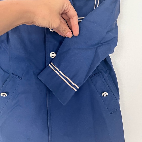 80’s Vintage baby Blue sailor style Coat with White Trim - Picture 4 of 13